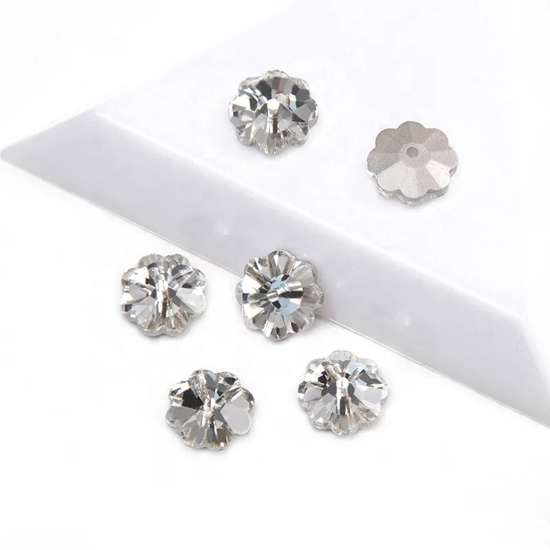 YANRUO 3700 Clear Margarita Sew on Rhinestones Flat Back Crystal  Stones for Clothes Decoration