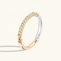 LOZRUNVE Fashion Pave CZ Stone Multi Plating Colors Link Ring Jewellery Silver 925 Sterling