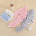 Women's Microfiber Bath and Hair Dry Cap Quick Drying 25x65cm Coral Velvet Towel for Home & Travel Use