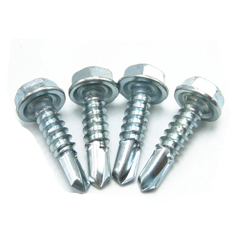 Hardened Zinc Plated Carbon Steel DIN 7504K Self Drilling Screw Tek Screws for Metal Steel Wood HVAC Roofing Sheet Metal