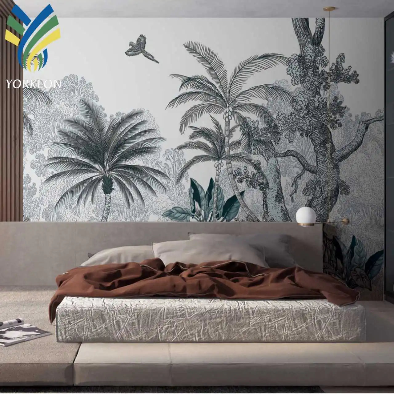 YKEAX Custom 193 3D Modern Luxury Forest Wallpaper Waterproof Nature Landscape Mural Bedroom Living Room Office Home Decor Wall