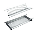Roeasy Stainless Steel HCJ733 Dish Cabinet Storage Rack Pantry Unit Kitchen Dining Bathroom Outdoor Bedroom Hotel Living Room