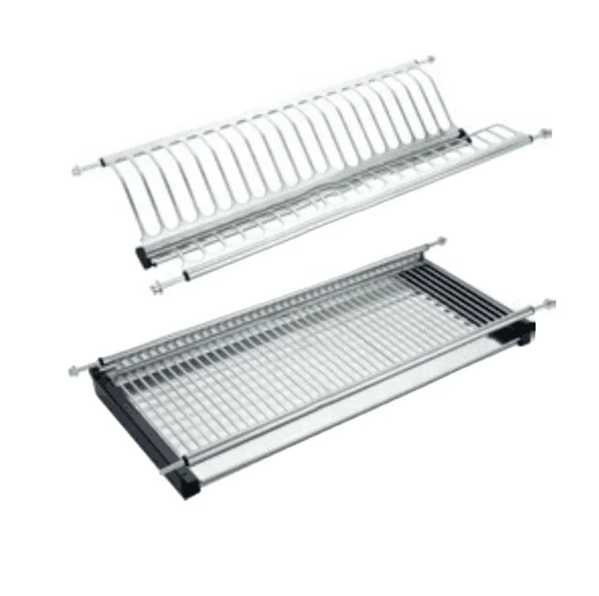 Roeasy Stainless Steel HCJ733 Dish Cabinet Storage Rack Pantry Unit Kitchen Dining Bathroom Outdoor Bedroom Hotel Living Room