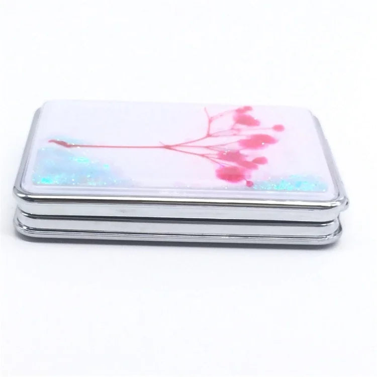 Wholesale Fashion Cute  Double Sides Custom Logo Metal Make up Mirror