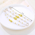 JFS011 Fashion Gold Plated Chain Strap Metal Necklace for Women  Pearl Beaded Swimwear Connector Buckle Accessories
