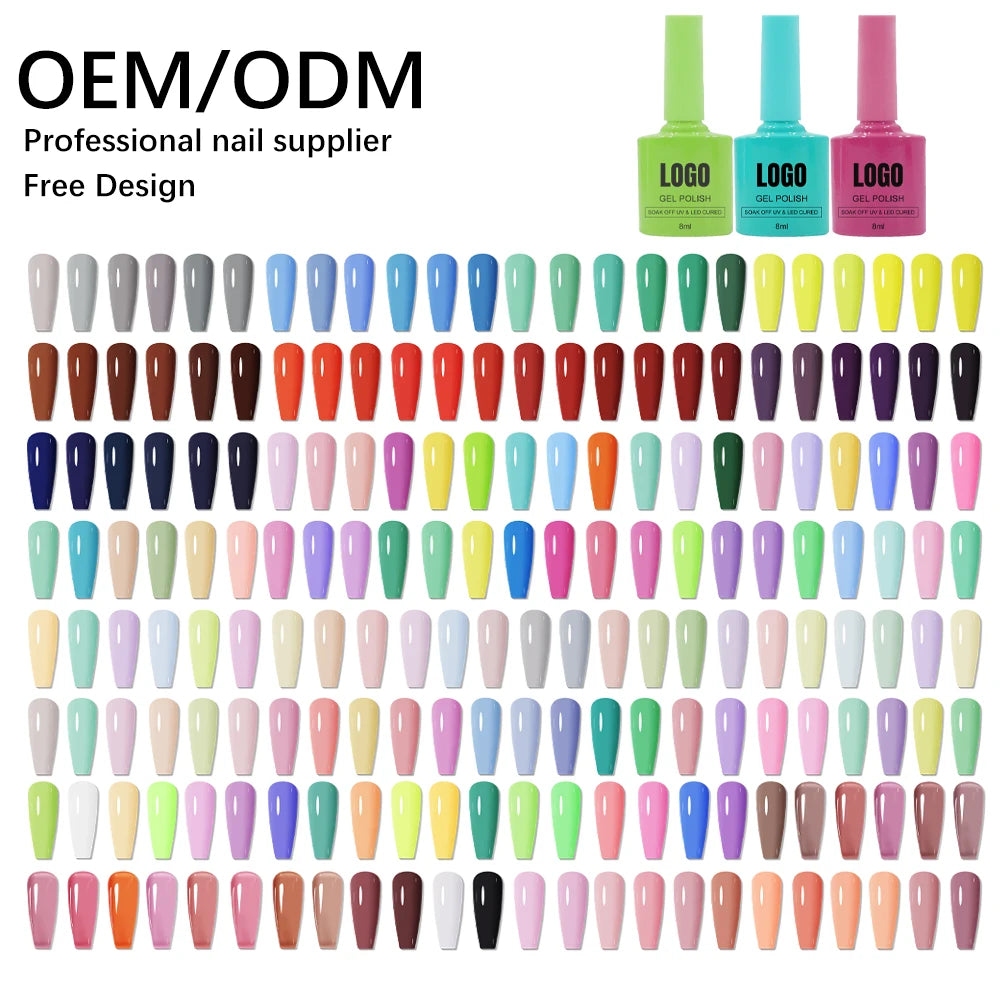 Wholesale 15Ml UV Nail Gel Polish Many Choices of Golden Lid Matching Bottles HEMA Free Gel Nail Polish