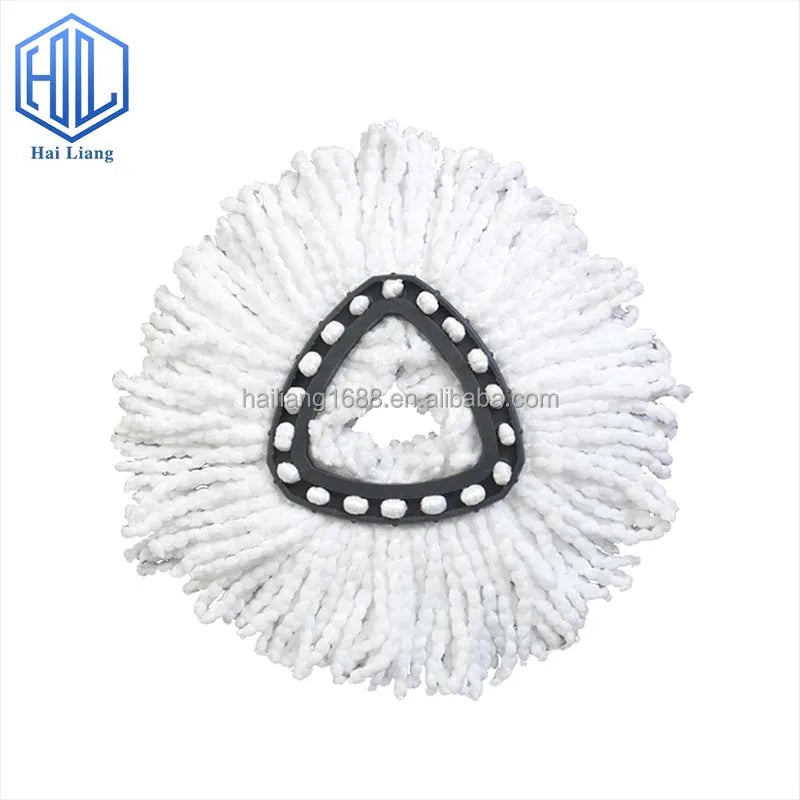 Factory Direct Supply EasyWring Triangle Microfiber Mop Head White Washable Pads for O-Cedar Manual Household Application