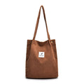 YIMYIK Wholesale Fashion Large Capacity Women's Quality Croduroy Tote Shopping Bag