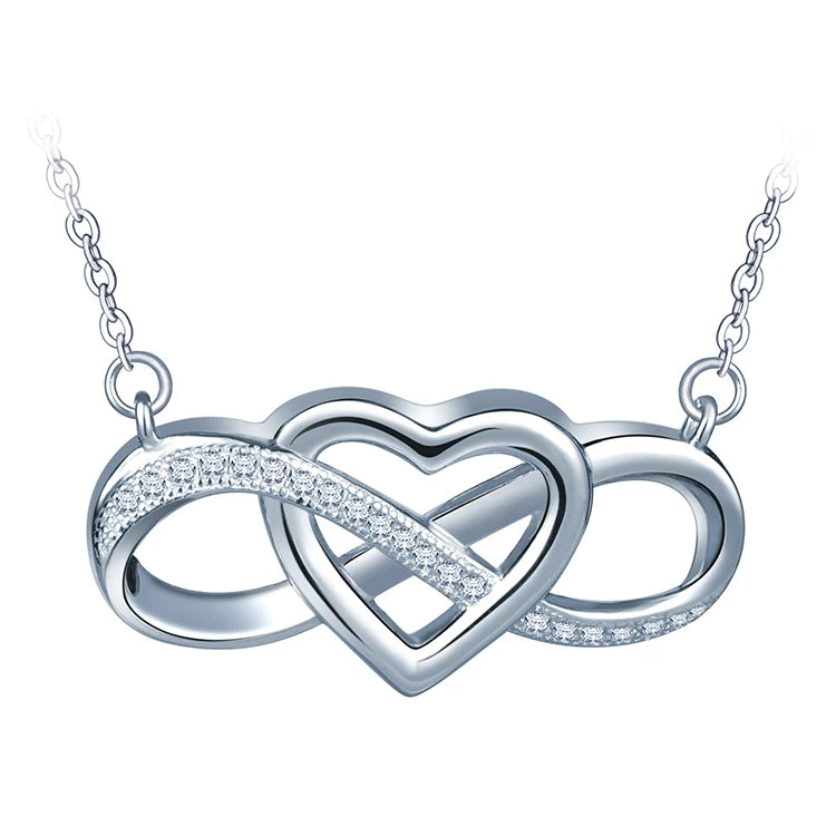 Heart Necklace Womens 925 Sterling Silver Life Tree Pendant with Chain