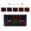 Wall Mounted Brightness Adjustable Electronic Scoring Display Indoor Sport Digital LED Basketball Scoreboard with 24s Shot Clock