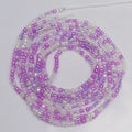 Purple White Mix Fashion African Mix Glass Seed Beads Tie on Waist Beads Belly Body Chain Double Cotton String for Ladies