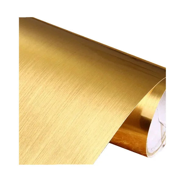 Aoli Wholesale Metallized Line Golden 50 Microns PET Film Self Adhesive Color Cutting Vinyl for Outdoor Signs
