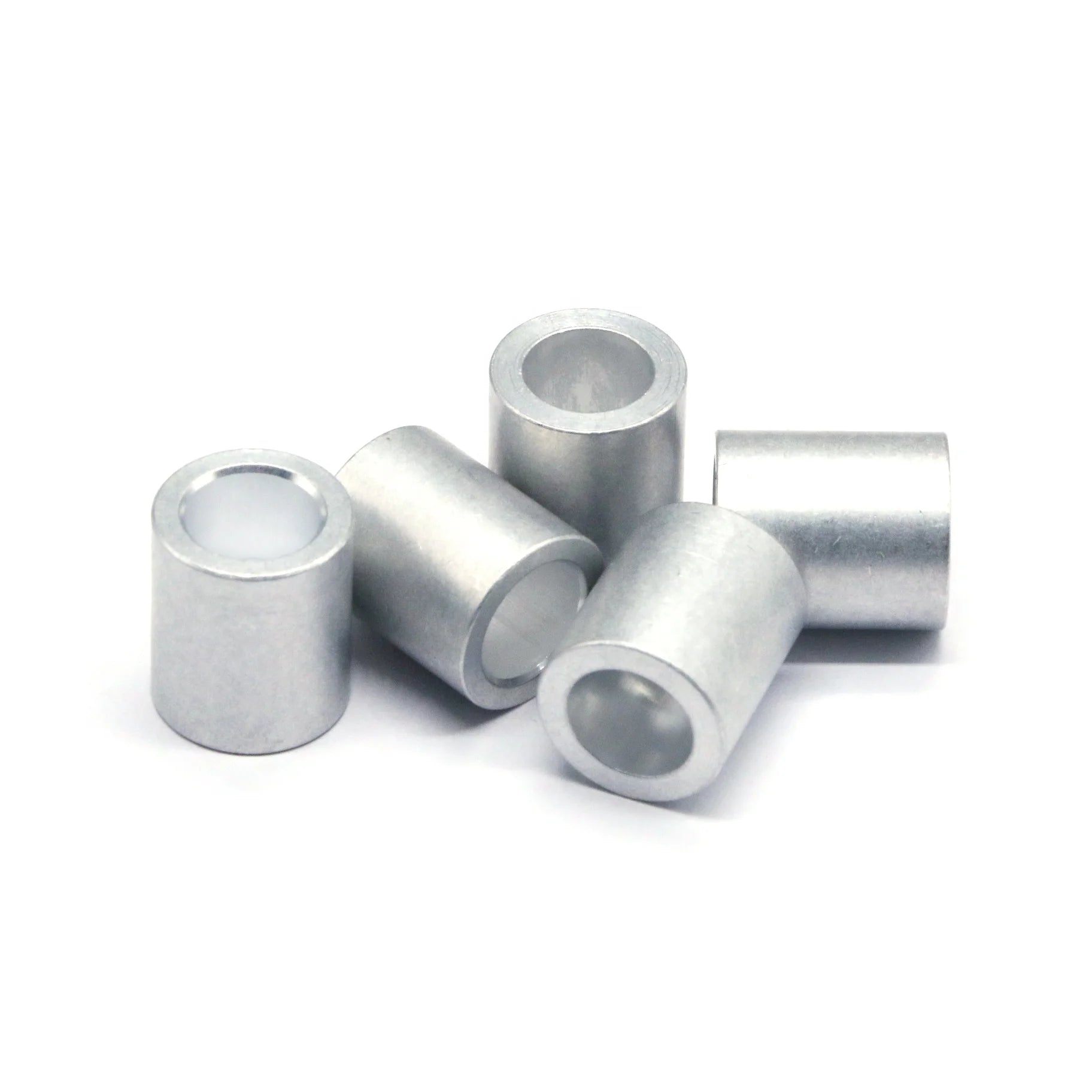 Manufacturer Supplies Miniature Aluminum Ring Hollow Tube Fasteners 12*14mm Polished Customizable for Mechanical Parts Bearing