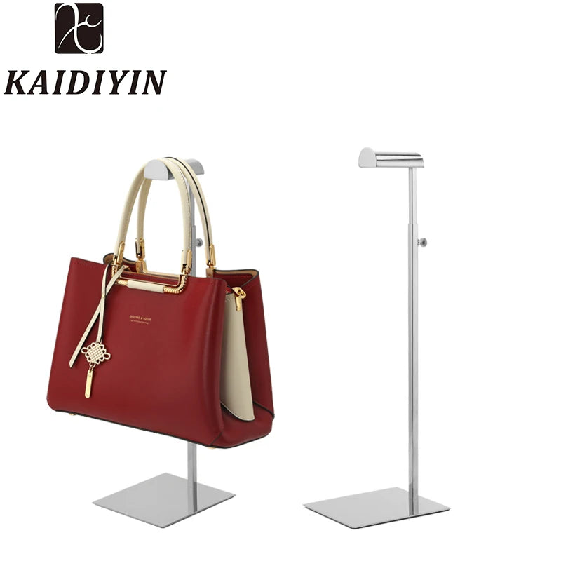 Adjustable Stainless Steel Handbag Display Rack Stand Good Selling Shop Hanging Rack Carton Packing Display Racks