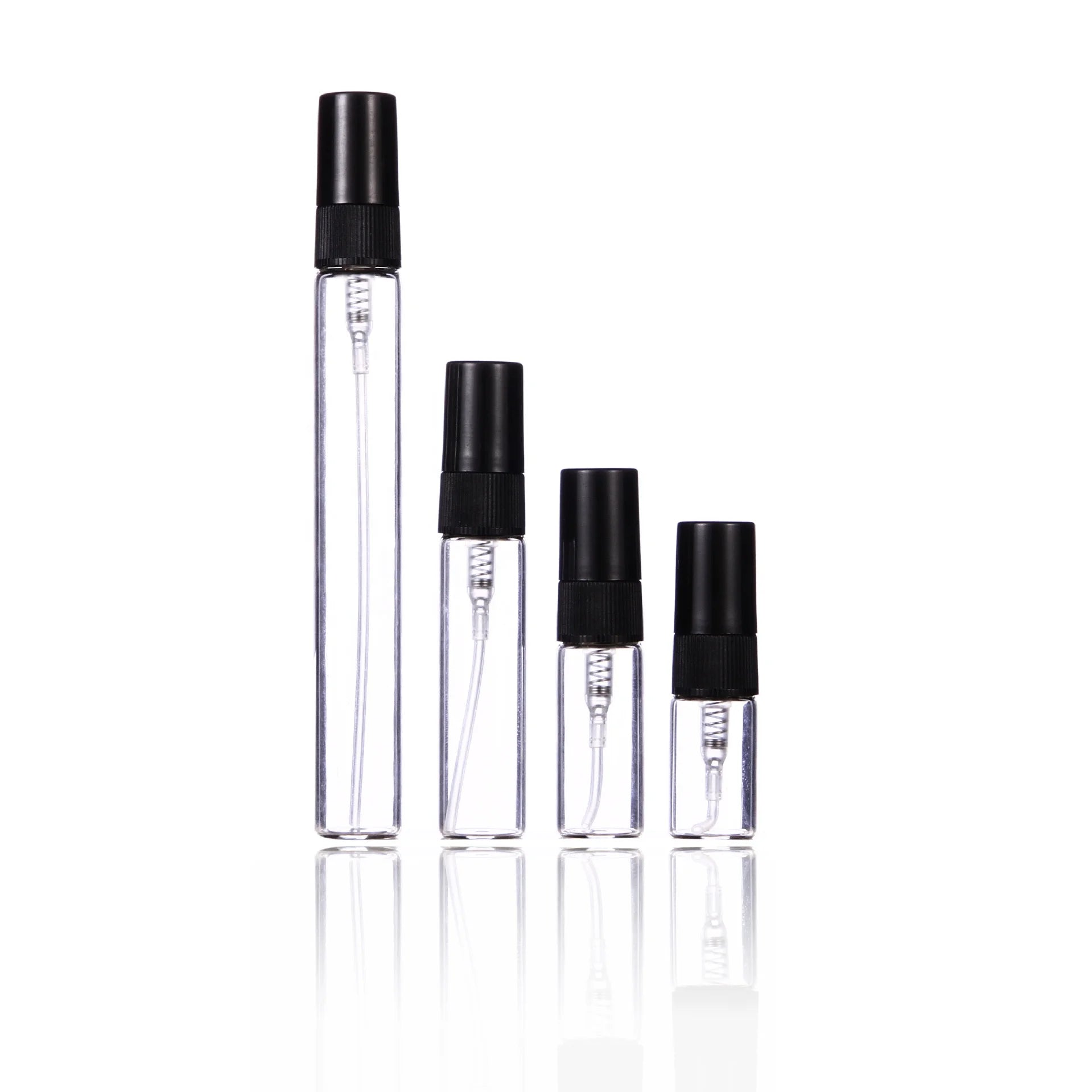 10ML Cosmetic Glass Spray Perfume Bottle clear Black White Sprayer