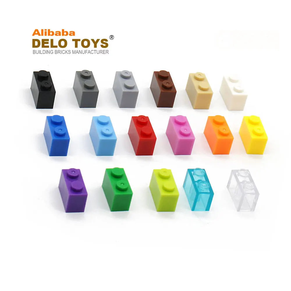 DELO TOYS  ( 32 Colors )  DIY Parts Blocks for Kids 1*2 Plastic Building Block Brick 1X2  (NO.3004)