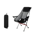 In Stock Outdoor Aluminum Alloy Folding Moon Chair with Handrail Fishing Picnic Camping Beach