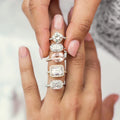 Luster Jewellery 10/18/14k Gold Eternity Engagement Rings Women Custom Moissanite Jewelry Women  Rings