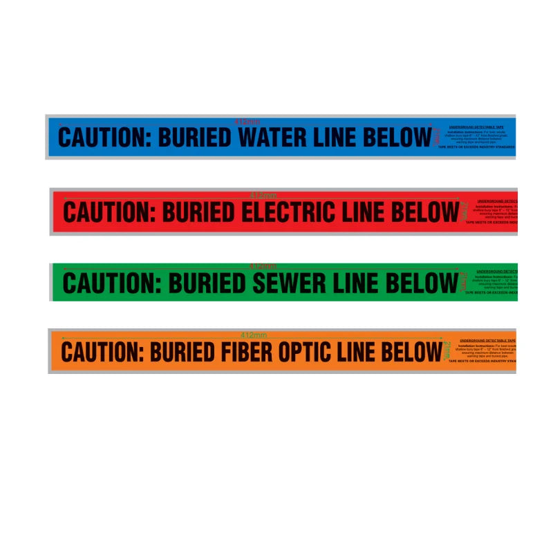 Underground Detectable Aluminium Foil Barrier Electric Cable Warning Tape Caution Type Product