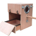 Custom Eco-Friendly Sustainable Wooden Bird House Accessorized Bird Cage with Squeak Toys for Pet Birds