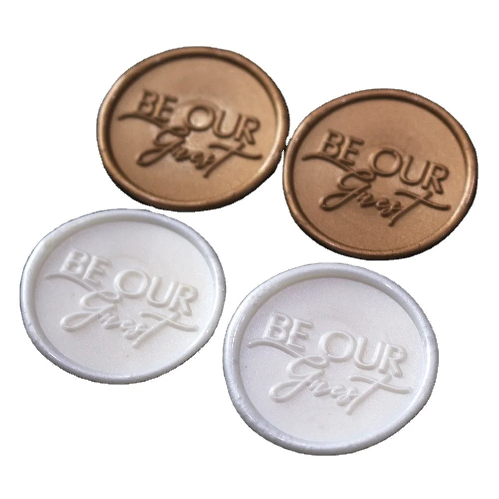 Wholesale Waterproof Wax Seal with Envelope Crafts with Adhesive Backed Wax Seals Sticker Custom Logo BE OUR GUEST