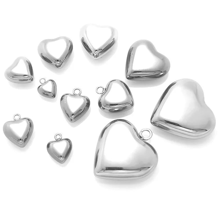 Jewelry Making Accessories Jewelry Findings & Components Heart Pendant Stainless Steel Hollow Heart Charm