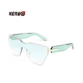 Kenbo 2020 Fashion Sunglasses for Women Luxury Oversized White PC Frame One Piece Irregular Sun Glasses