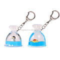 Hot Selling Custom Keychain Plastic Keyring Acrylic Keychain Glitter Shinning Key Holder Bag Shape Water Floating Keychain