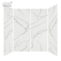 KKR Modern Waterproof Marble Look Shower Wall Panel with Customized Size or Standard American Size