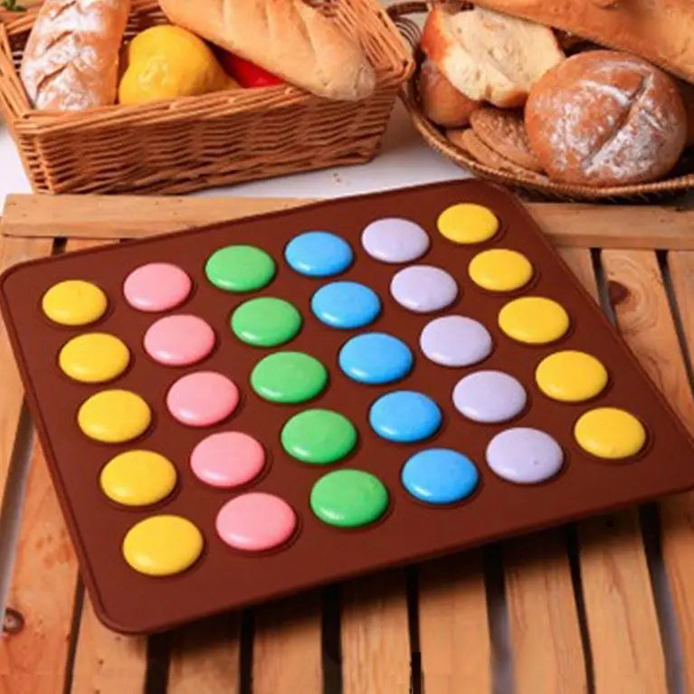 Hottest Custom Silicone Macaron Baking Sheet Mold Macaroon Mat