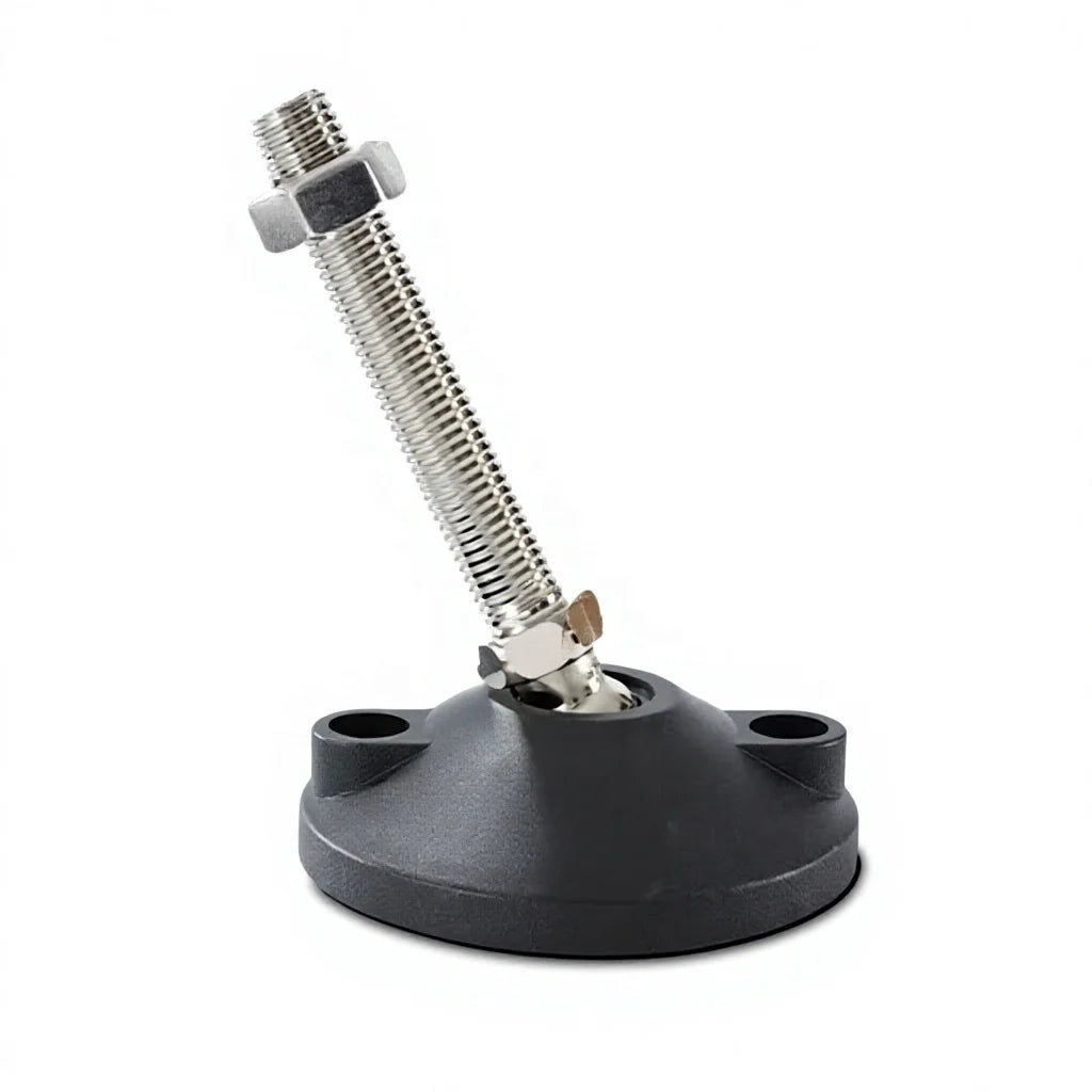 Industrial Style Dia100mm  M16 M20 M24 Swivel Nylon Adjustable Heavy Duty Furniture Leveler for Workshop Screw Leveling Feet