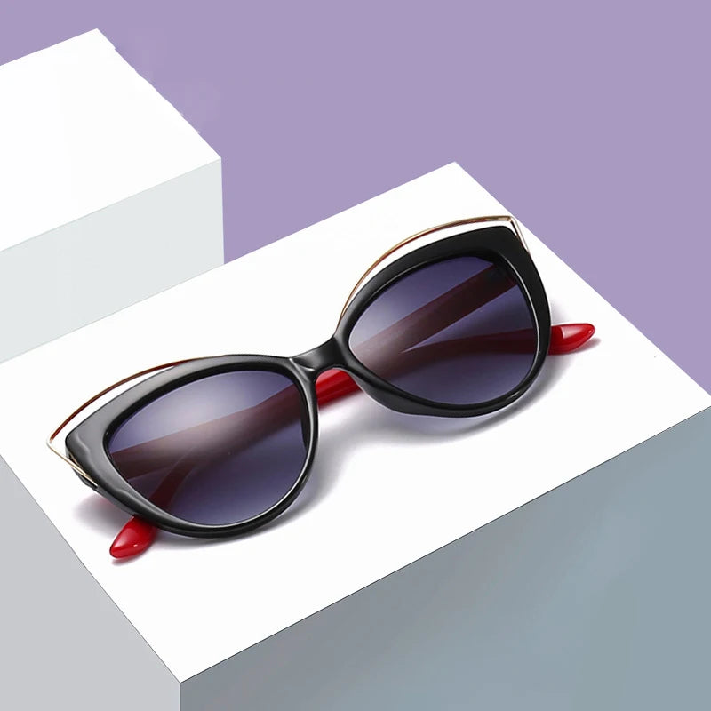 Sunray Hot Sale Trendy Wholesale Custom Logo Vintage Cat Eye Glasses Polarized UV400 Luxury Sunglasses for Women