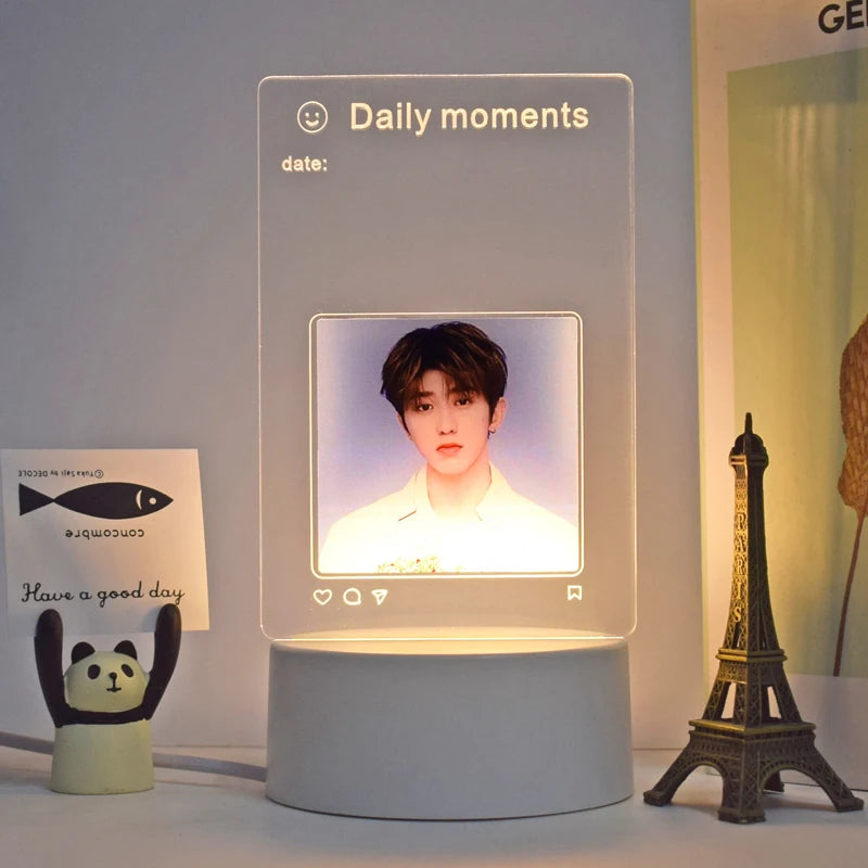 Hot Selling Decorate the Room Photo Night Light 3d Other Gifts Crafts for Man Women Kids Mother Father Valentine Custom Design