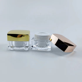 Stocks 5g 10g 20g 15g 30g 50g Pot Square Cute Cosmetic Jars Plastic for Hand Cream