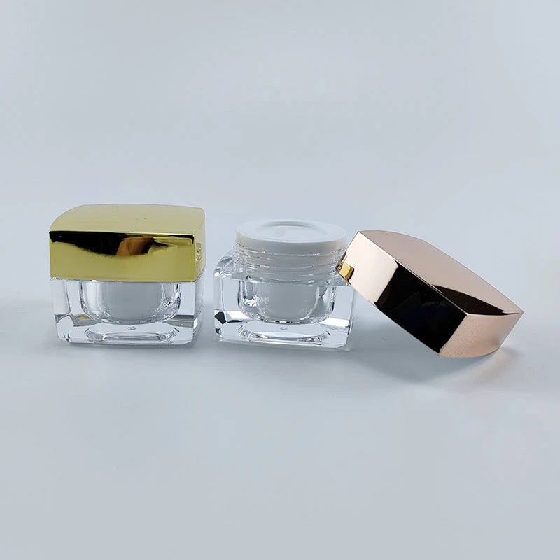 Stocks 5g 10g 20g 15g 30g 50g Pot Square Cute Cosmetic Jars Plastic for Hand Cream