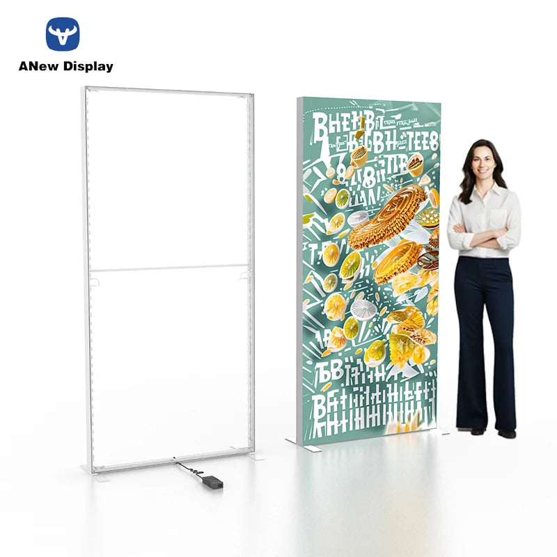 Seg Light Box Frame Exhibition Trade Show Booth Aluminum Profile Lightbox With Double-Side Printings
