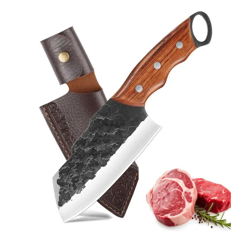 Wholesale Professional Butcher Knife Set for Kitchen Use Carbon Steel Boning Cleaver