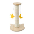 Wood Cat Climbing Frame Small Cute Crescent Moon Solid Wooden Beds Sustainable Cat Tree House Wood 1unit Purchase Cats Product