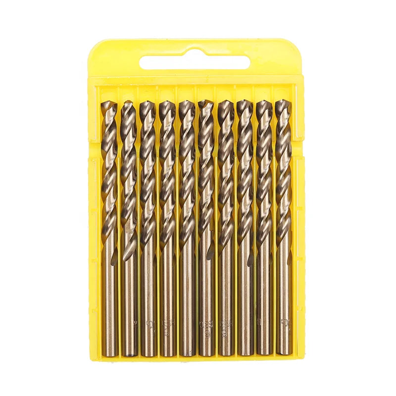 Center Drill Bit 10 Sets Stainless Steel Special Straight Shank Cobalt Containing M42 Drill