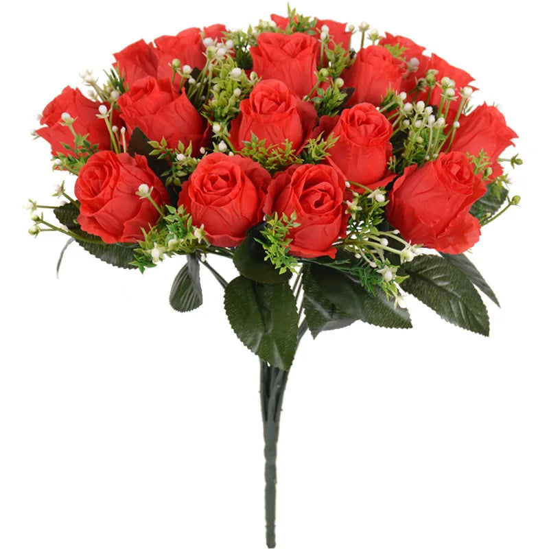 DREA Centerpieces for Wedding Table Silk Artificial Decorative Flowers Rose Wedding Bouquet