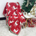 Home Decor Customizable American Style Christmas Cartoon Festival Sofa Throw Blanket Woven Tapestry Design for Four Seasons Use