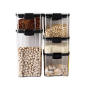 Hot Selling Transparent Small Kitchen Food Storage Container Modern Design Rectangle Jar Airtight Cover Dry Storage