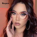 Boyarn Sexy Red Cat Eye Glasses Frames Women Anti Blue Light Eyeglasses Computer Eyewear Optical Myopia Frame Spectacle Frames