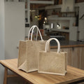 2024 Custom Logo Eco-friendly Jute Tote Bag Strong Fruit-Design Reusable Shopping Bags with Multi-Size Painting for Promotions