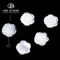 LINK JD GEMS JDLBKS91 Natural White Shell Mother Pearl Rose Flower Carved Charm Pendant Jewelry Making Diy Necklace Earrings