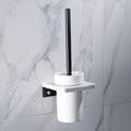 Wash Toilet Brush Set Long Handle Ceramic Modern Stainless Steel & Metal Bathroom Cleaning Brush