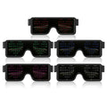 LED Party Glasses Fancy LED Light up Glasses with 8 PatternsUSB Rechargeable for Partyconcertfestival