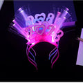 LED Optical Fiber Light-Up Glowing Hair Hoop Party Headband with Flashing Lights-Colorful Design for Multi-Occasion Use