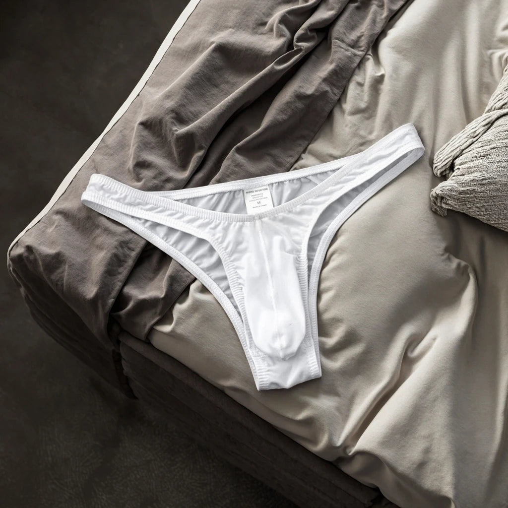 Custom Men's G-String T-Back Sports Underwear with Logo on Waist Breathable Design