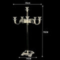 Glass Acrylic 5+1 Arms Candle Holders Clear Crystal Wedding Table Centerpieces Flower Stands Party Candlesticks Decoration